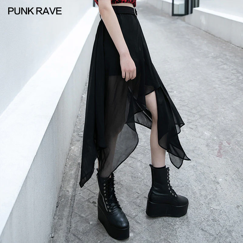 OPQ-745BQF Sexy chiffon mid-length skirt - Image 2