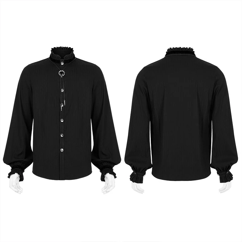 WY-1345CCM 2021 Goth Simple Shirt For Men - Image 4
