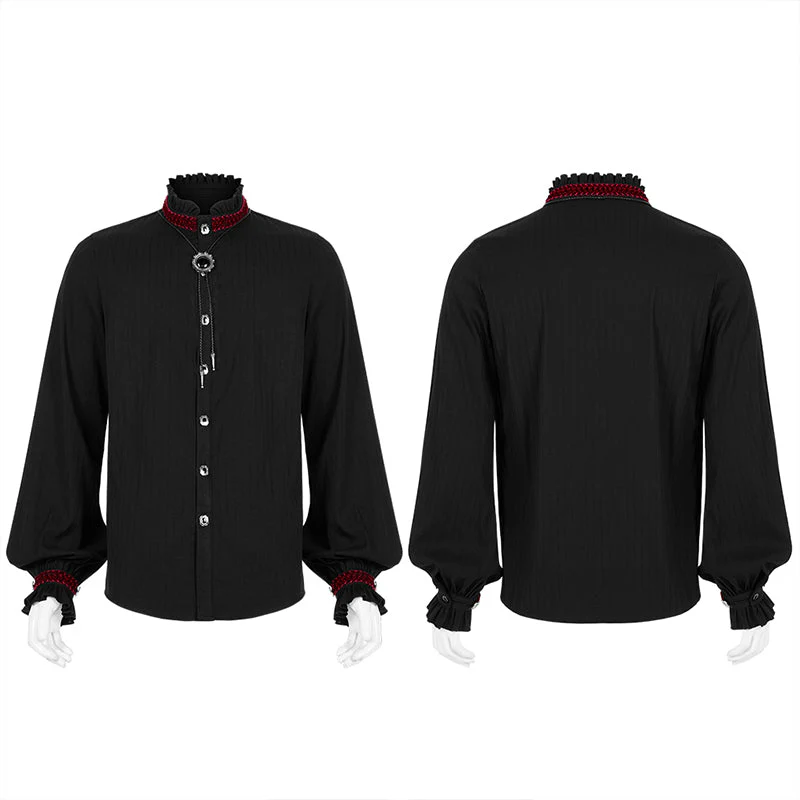 WY-1345CCM 2021 Goth Simple Shirt For Men - Image 9