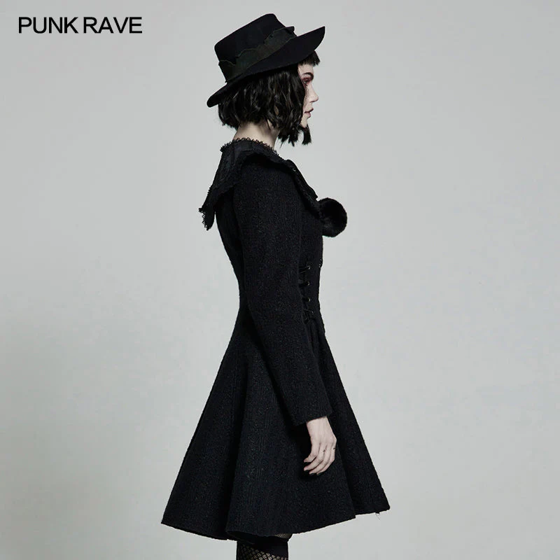 WY-1307ECF 2021 Goth Woollen Coat - Image 2