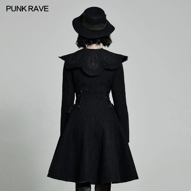 WY-1307ECF 2021 Goth Woollen Coat - Image 3