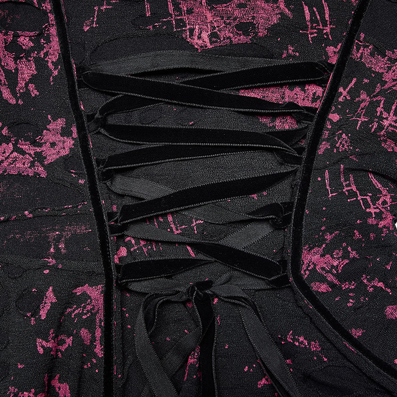 WQ-594LQF 2022 Goth printed dress - Image 5