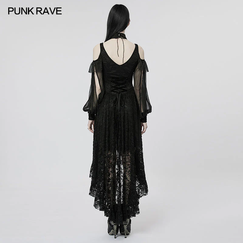 WQ-605LQF 2023 Goth lace dress - Image 3