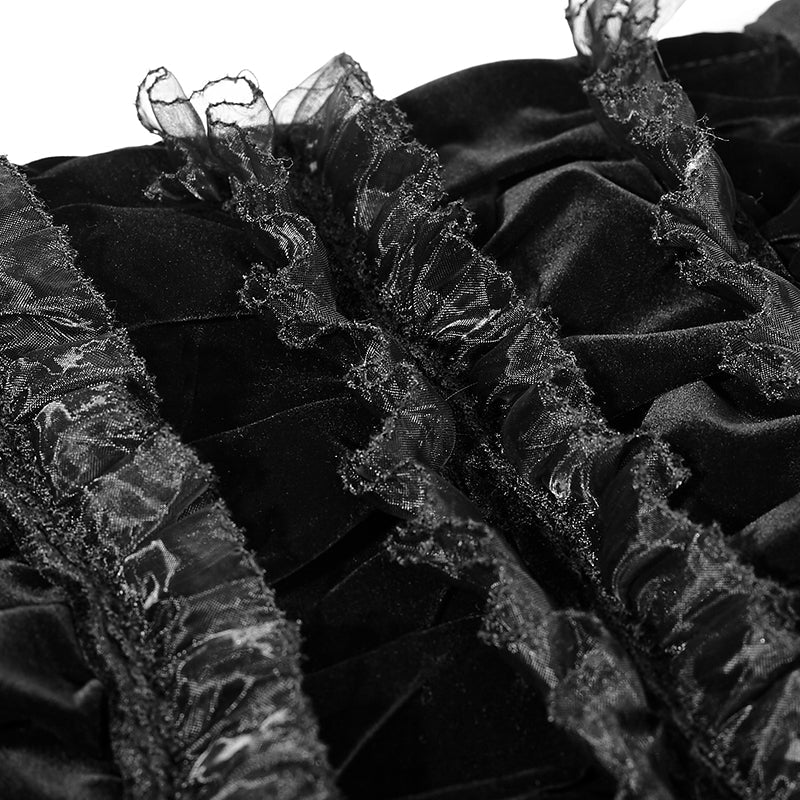 Y-663 3D Handmade Slik Gorgeous Extra Long Gothic Shirt For Women - Image 5