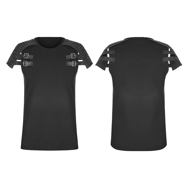WT-508 Adjustable Armor Style Punk T-shirt For Men - Image 4