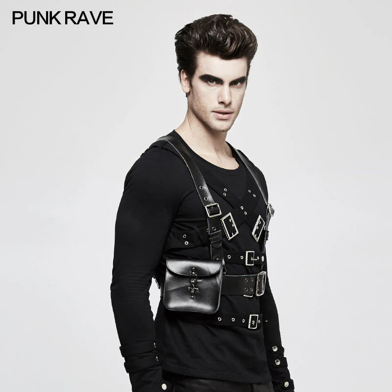 S-238 Adjustable Cross Punk Accessories Strap Clips With Detachable Bag - Image 2