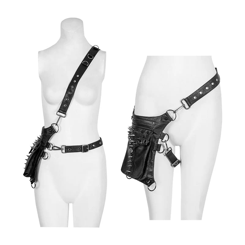 S-222 Adjustable Punk Accessories Multi Function Bag With D Button Hook - Image 4