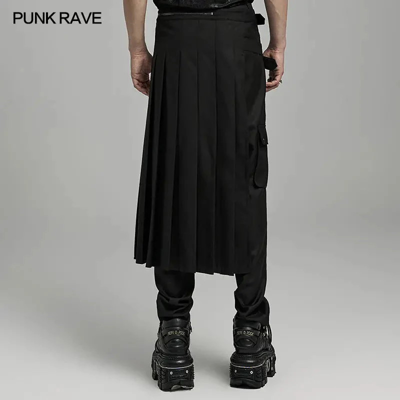 Adjustable Waist Loop Strap WQ-736BQM Asymmetrical Punk Skirt - Image 8