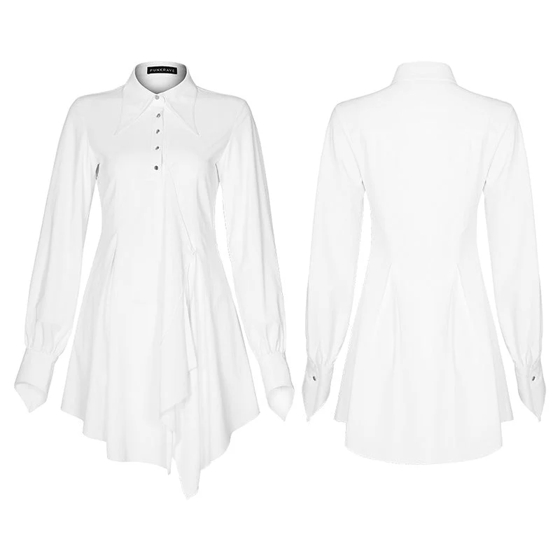 OPQ-934LQF Asymmetric lower hem shirtdress - Image 4