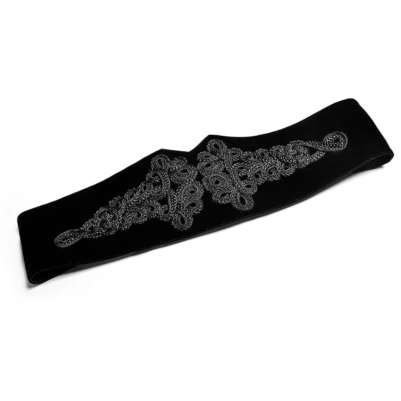 S-188 Big Plate Velvet Button Noble Temperament Gothic Corset - Image 4