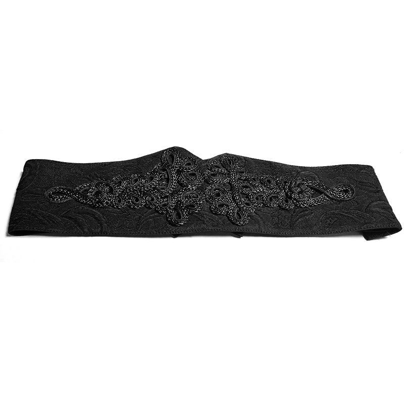 S-188 Big Plate Velvet Button Noble Temperament Gothic Corset - Image 9