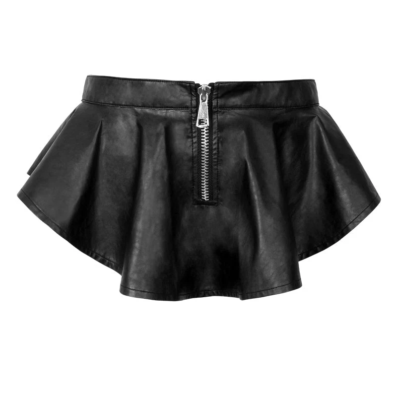 Q-268 black Sleeveless Tight Sexy Punk Skirt - Image 4