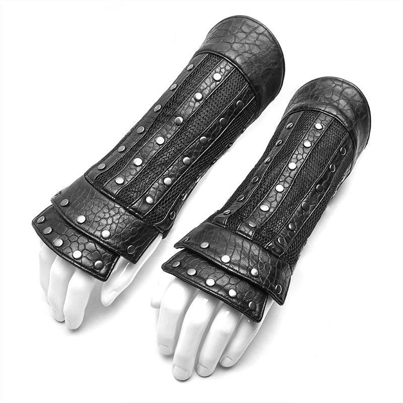 WS-314 Chinese Style Texture Leather Plate Gloves - Image 3