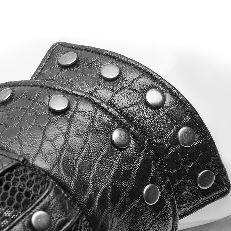 WS-314 Chinese Style Texture Leather Plate Gloves - Image 5