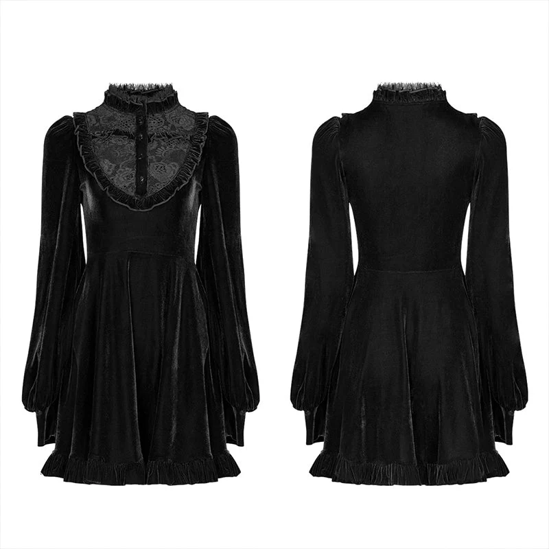 OPQ-671LQF College lace patchwork dress - Image 3