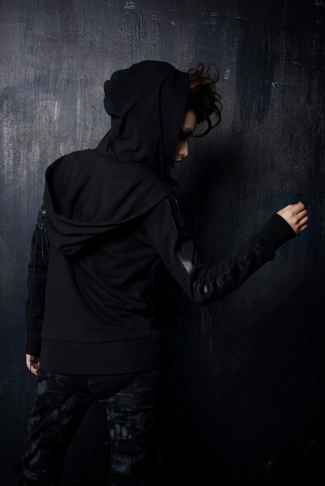 Y-198 Cool Zipper Line Out Leather Short Punk Jacket For Men - Image 3