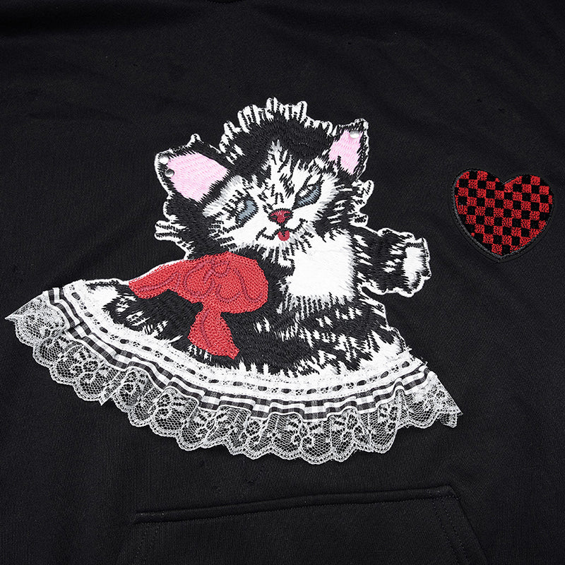 WLT-016TCF Cute long ear loose hoodies - Image 5