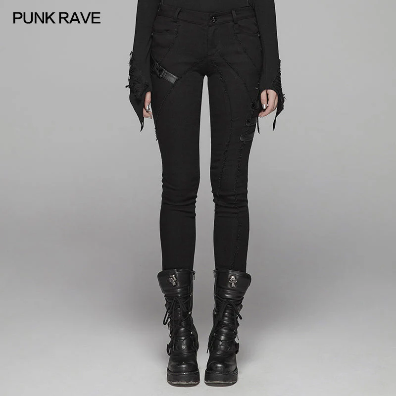 WK-345 Cyber Skinny Trousers For Women