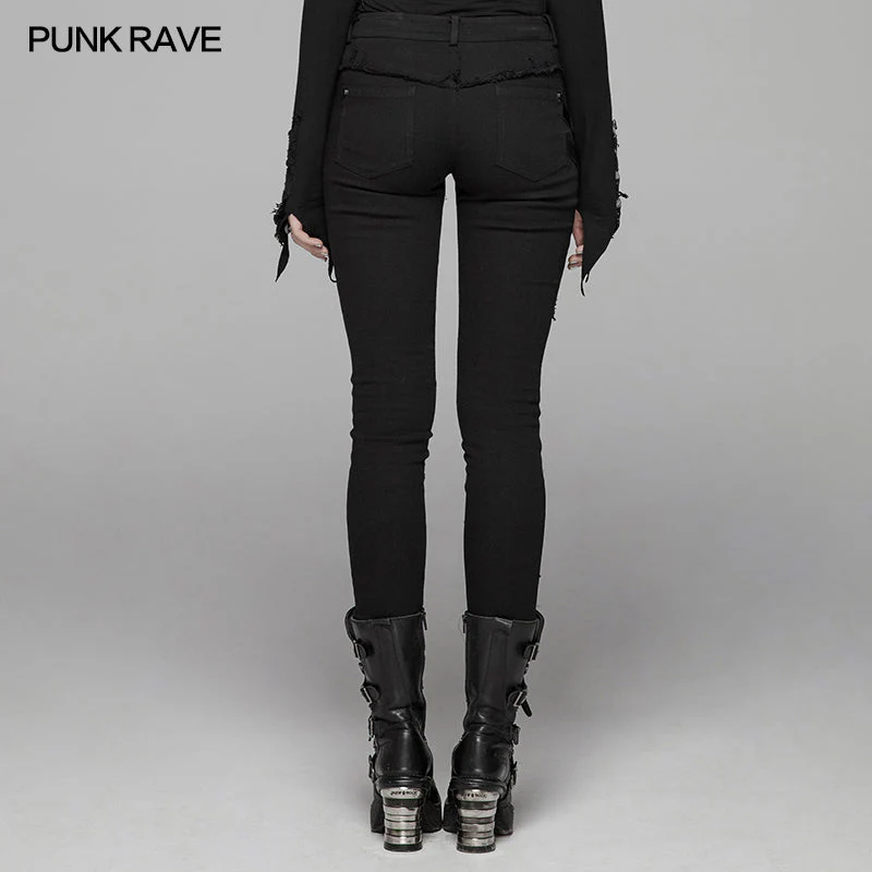 WK-345 Cyber Skinny Trousers For Women - Image 3