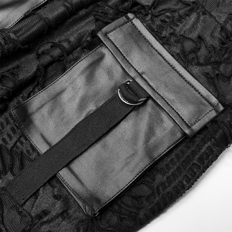 WK-492DQF Daily Gothic Ragged Leggings - Image 4