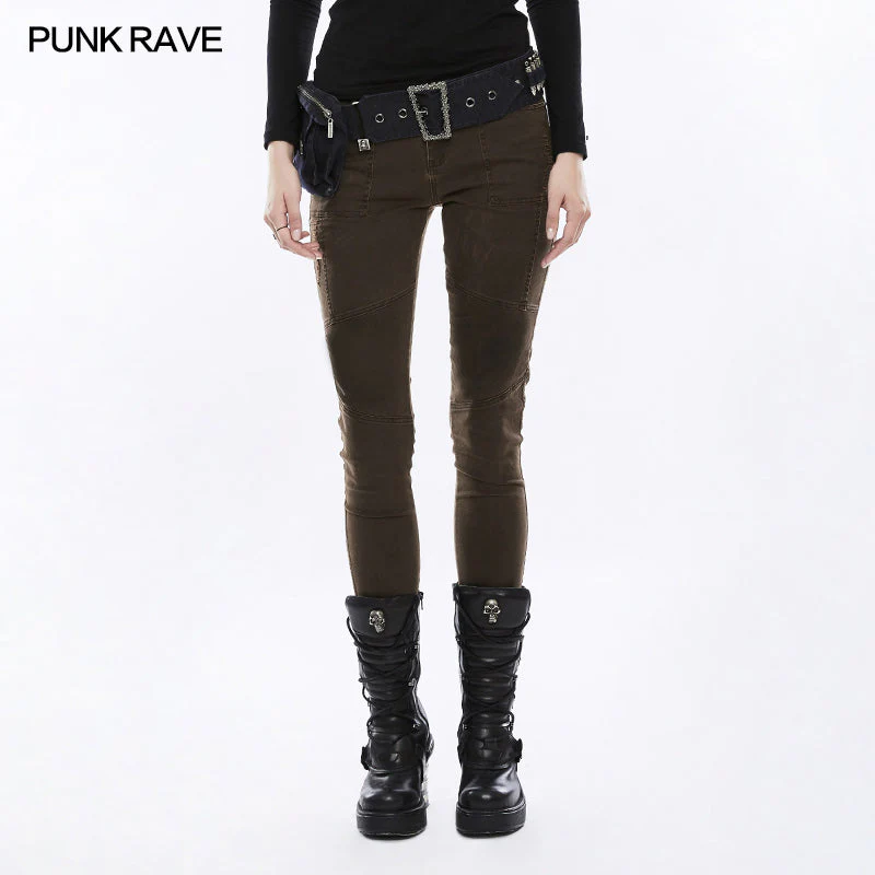 OK-310 Daily Personality Military Uniform Punk Pants - Image 6