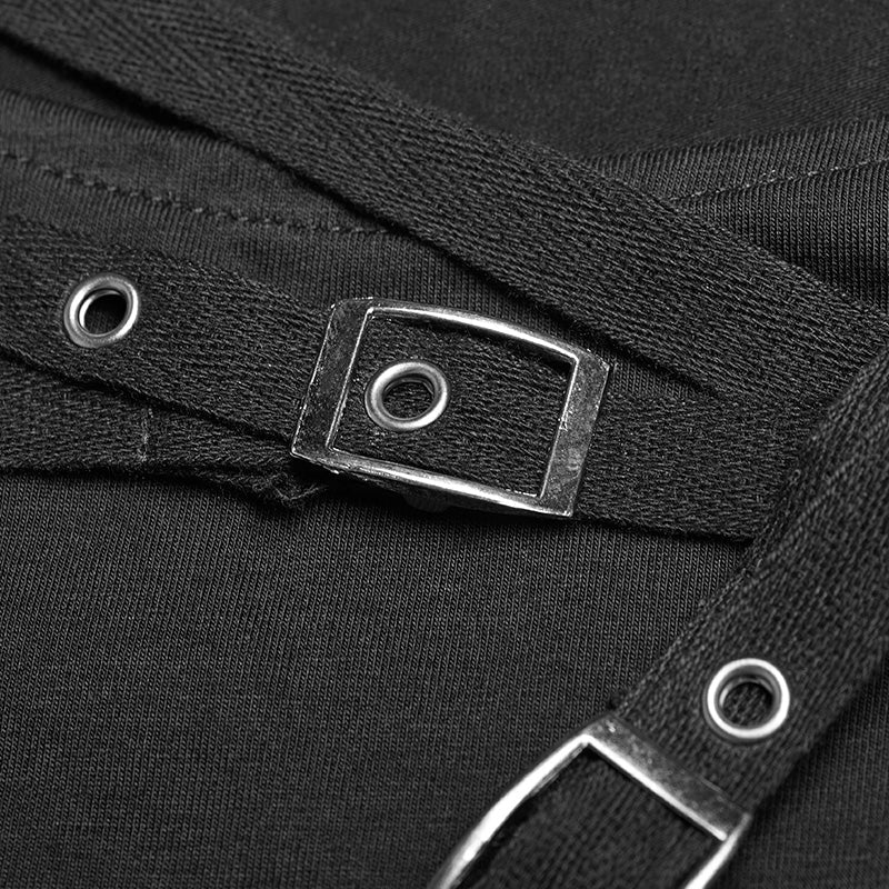 OT-540 Daily Punk Cross Neck T-Shirt Irregular Vest - Image 6
