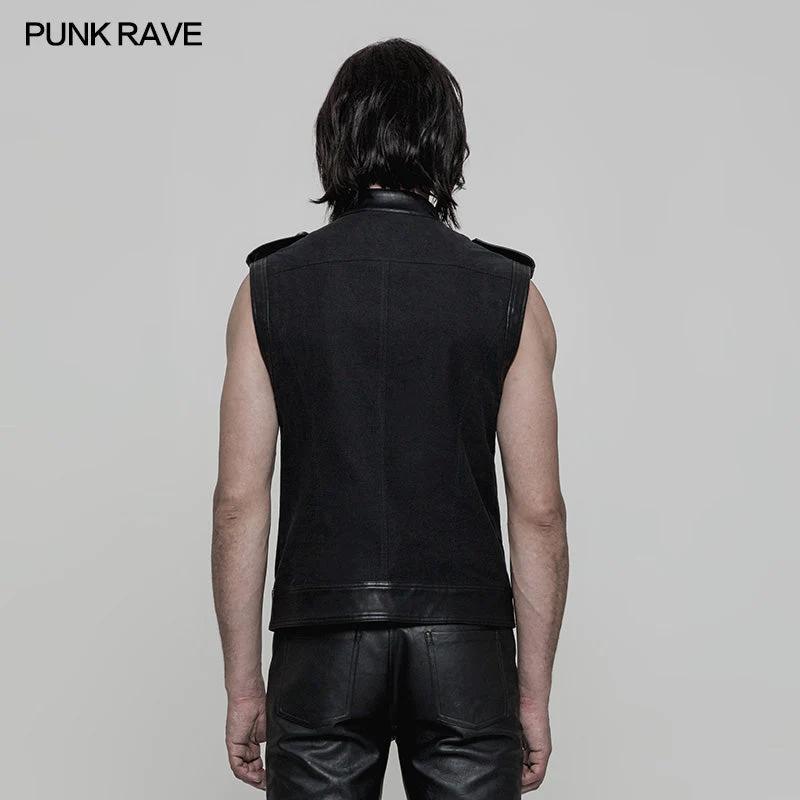 OY-858 Daily Simple Fashion Punk Vest For Men - Image 3