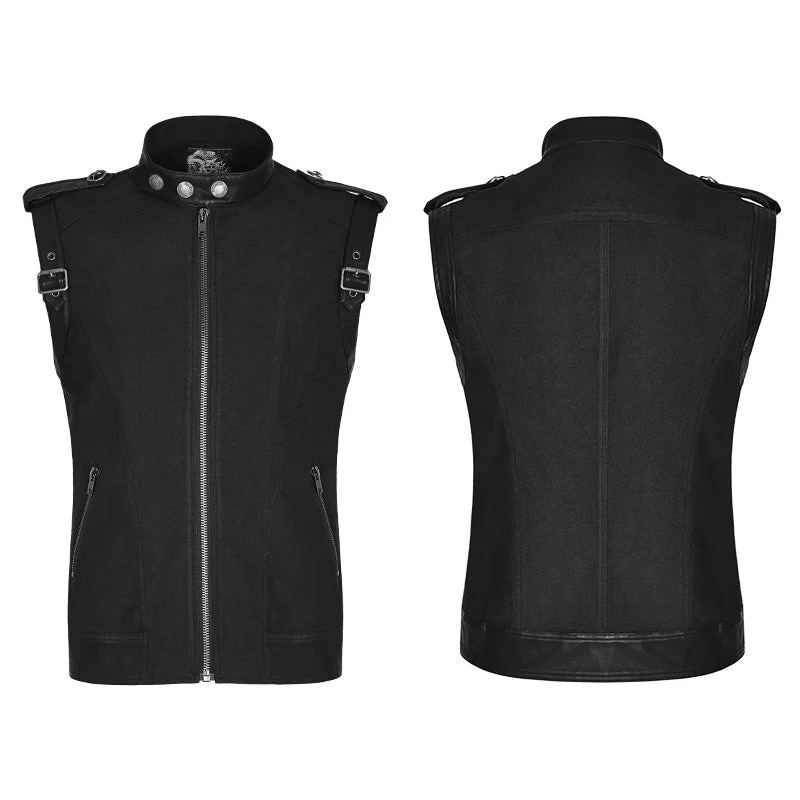 OY-858 Daily Simple Fashion Punk Vest For Men - Image 4