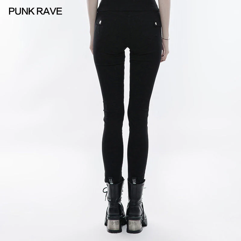 OPK-145 Daily Stretchy Punk Pants Skinny Leggings - Image 3