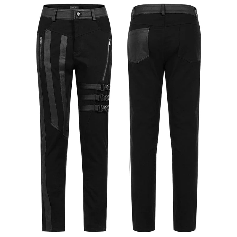 WK-478XCM Dark Elastic Woven Long Pants - Image 4