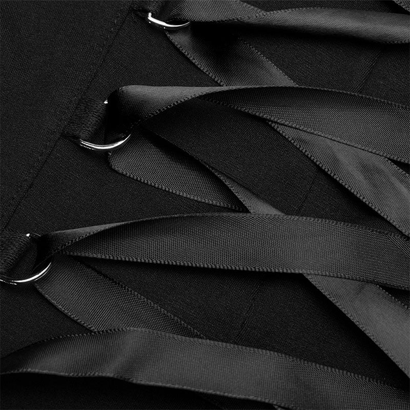 OPQ-633LQF Dark falbala lashing back dress - Image 4