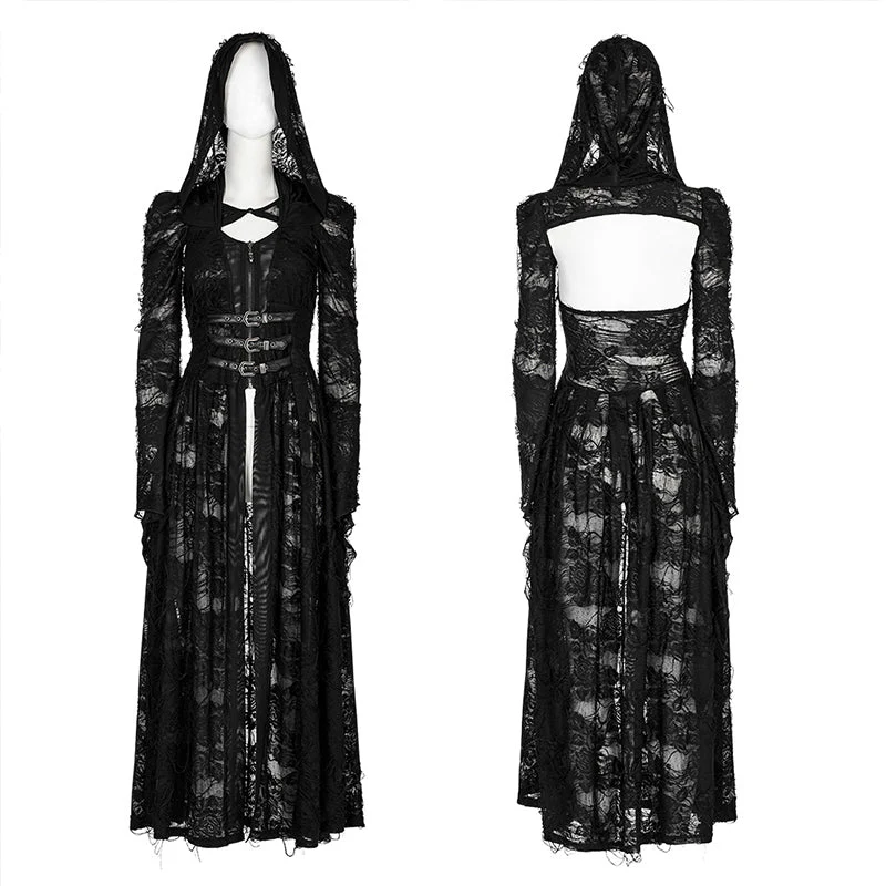 WY-1476XCF Dark Gothic Knitted Coat - Image 4