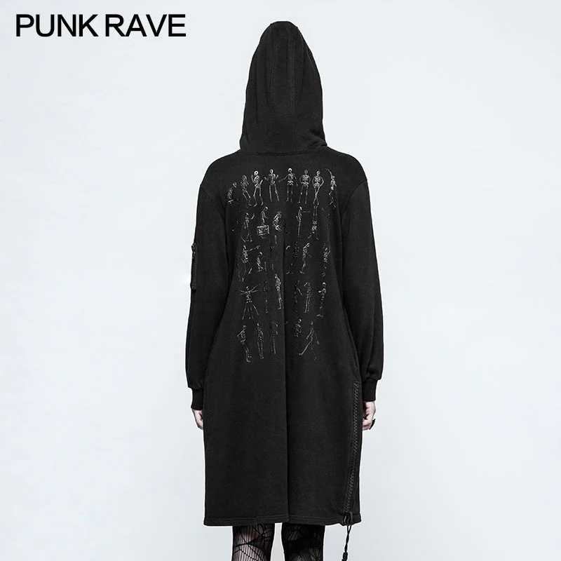 OPY-213 Dark Imp Printing Loose Hoodies Punk Sweater - Image 3