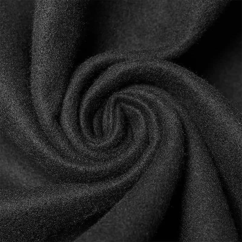 OPY-353ECF Dark Loose Irregular Woolen Coat - Image 4