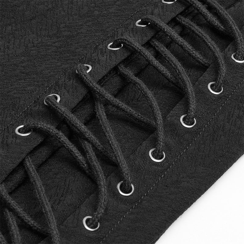 WY-1060 Dark Punk Irregular Long Shirt - Image 5