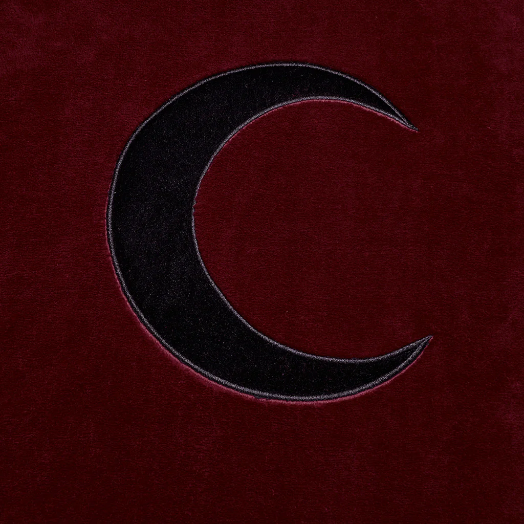 OPY-341DPF Dark Velvet Embroidered Cloak Jacket With Moon Design - Image 11