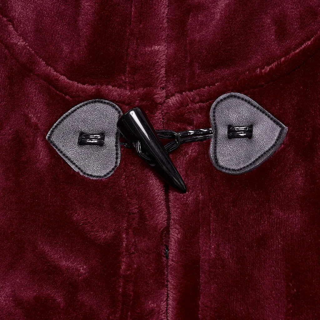 OPY-341DPF Dark Velvet Embroidered Cloak Jacket With Moon Design - Image 22