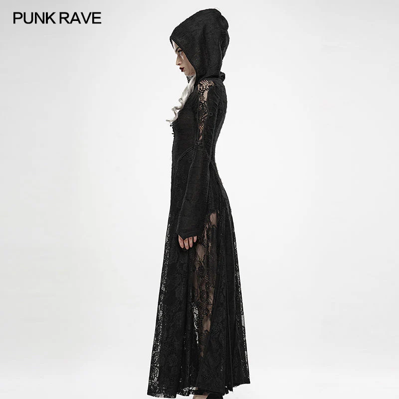 WY-1143 Darkmoon Cage Yarn Long Coat - Image 3