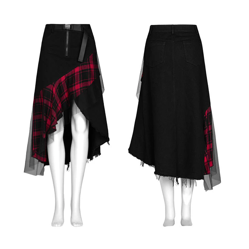 OPQ-634BQF Darkness medium-length irregular skirt - Image 4
