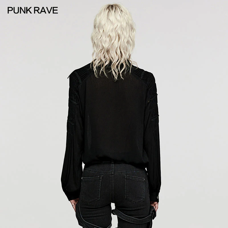 WY-1526CCF Deep V-neck Goth Shirt - Image 3
