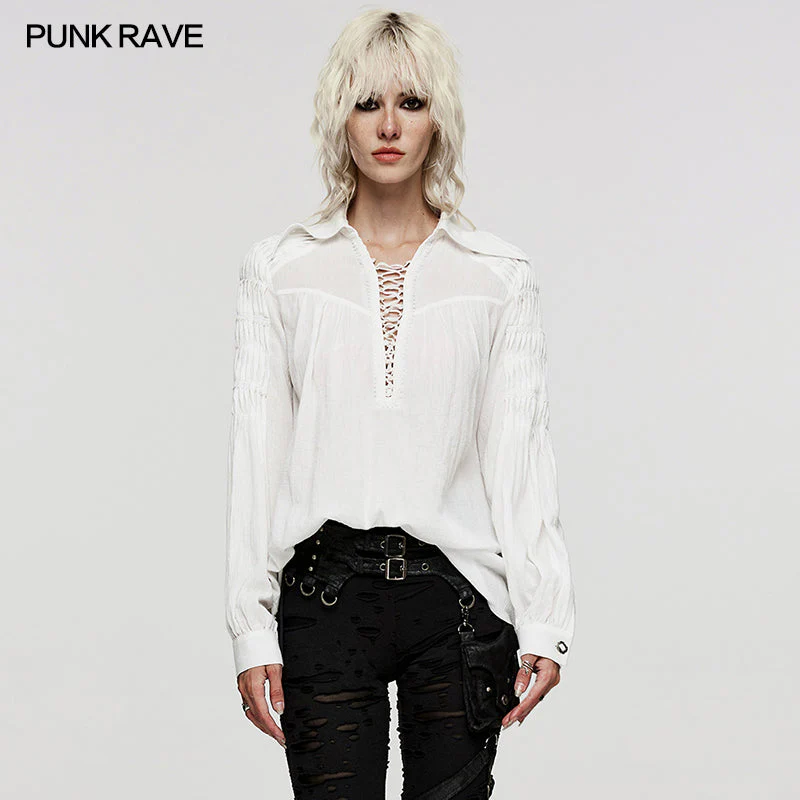 WY-1526CCF Deep V-neck Goth Shirt - Image 7