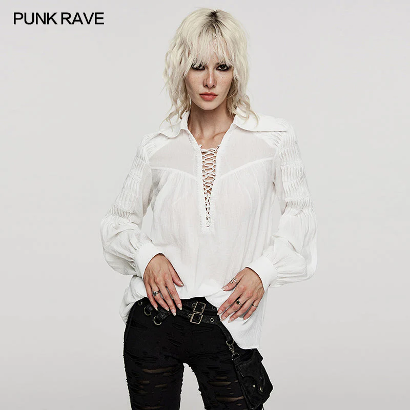 WY-1526CCF Deep V-neck Goth Shirt - Image 8