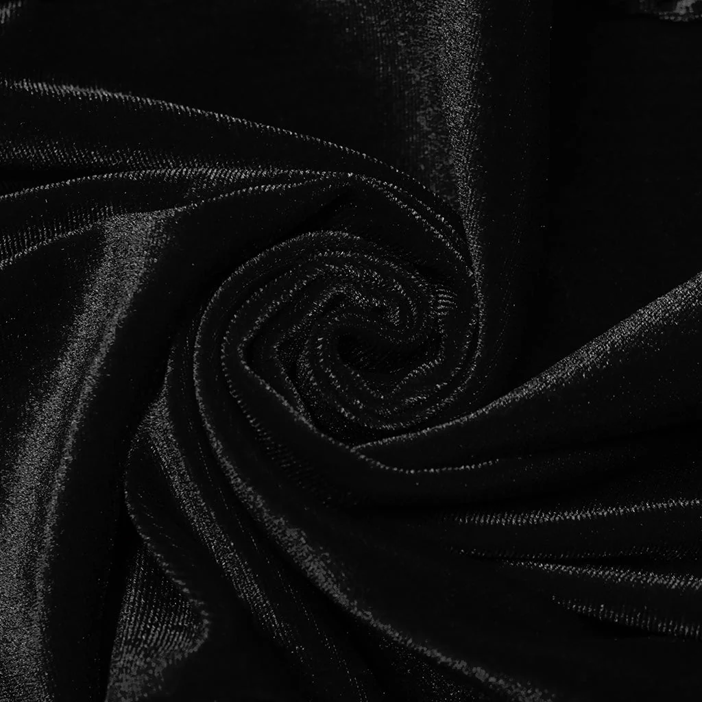 DK-640XCF Velvet Flared Gothic Pants With Embroidered Side Panels - Image 9