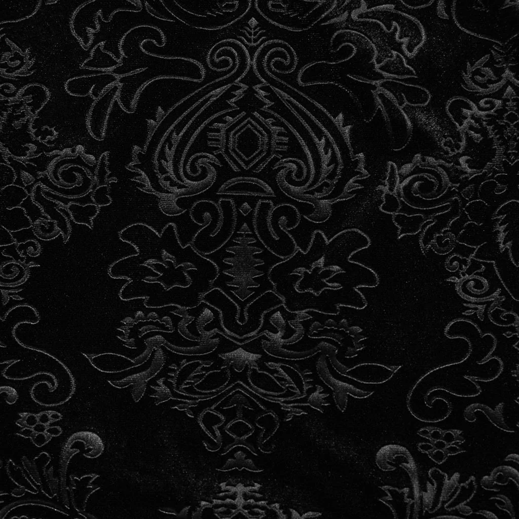 DQ-727BQF Gothic Lace Embossed Velvet Fishtail Skirt With Ruffles - Image 8