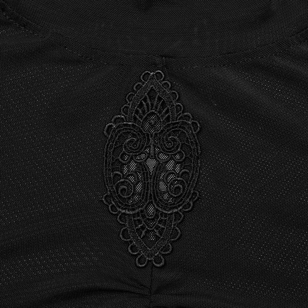 DT-800TCF Gothic Ruched Skeleton Sheer Long Sleeve T-Shirt - Image 7