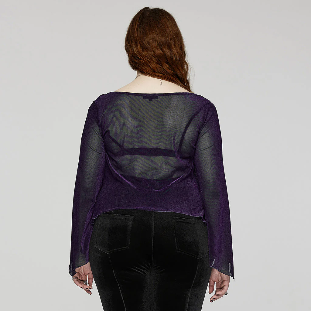 DY-1624XDF Gothic Elegance Layered Long Sleeve Mesh Shirt - Image 33
