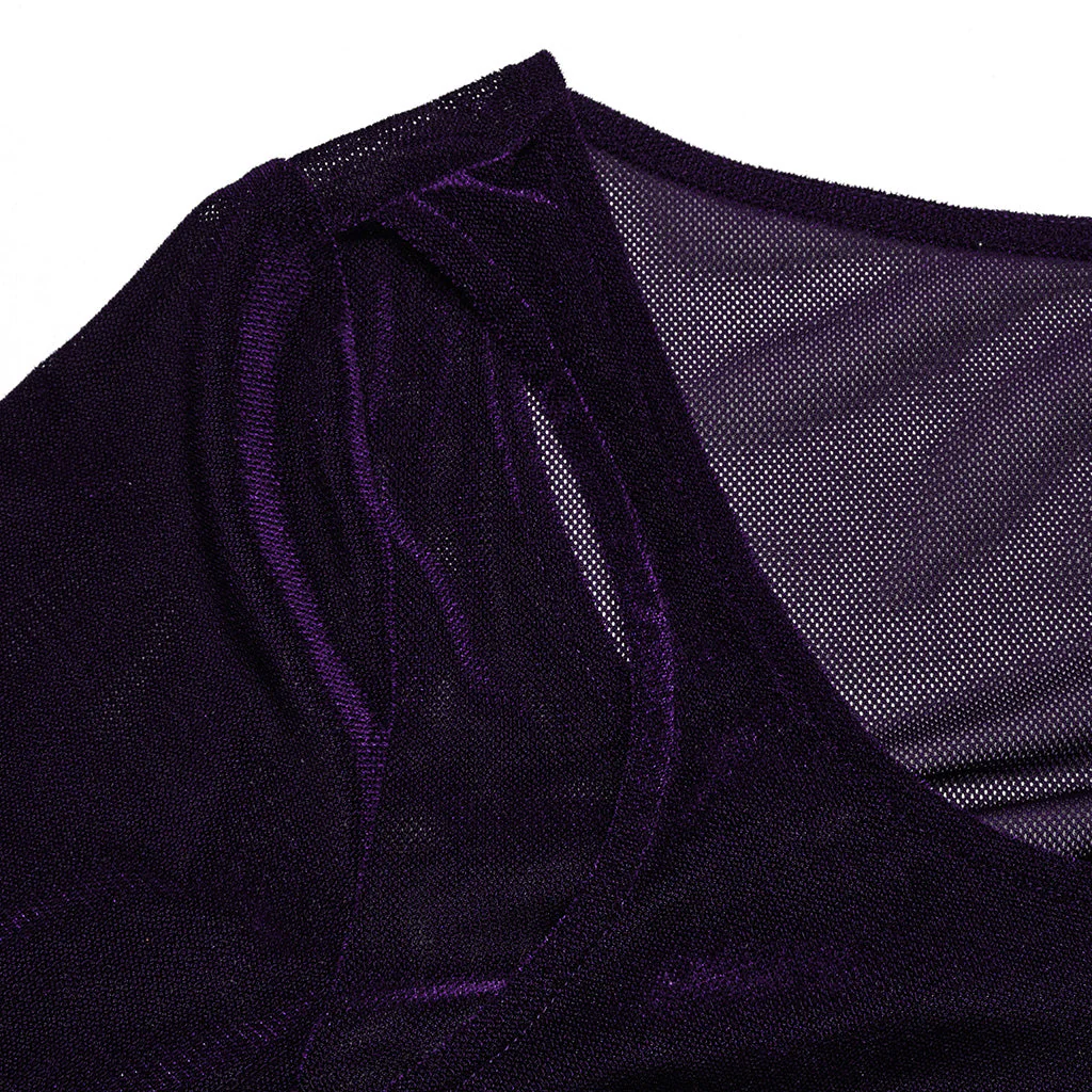 DY-1624XDF Gothic Elegance Layered Long Sleeve Mesh Shirt - Image 39