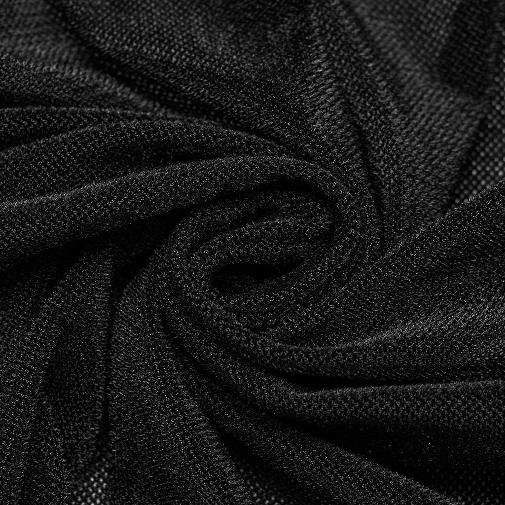 DY-1627XCF Gothic Hooded Cardigan Black Asymmetrical Lace-Up Design - Image 18