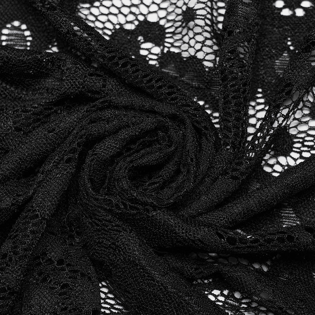 DY-1629DPF Gothic Lace Hooded Cloak Drape Sleeve Coat - Image 9