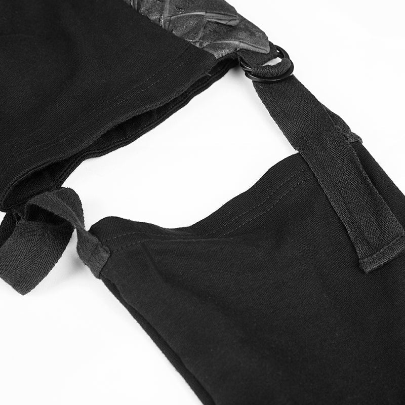 T-460 European Style Detachable Sleeves Cotton Punk T-shirts - Image 5